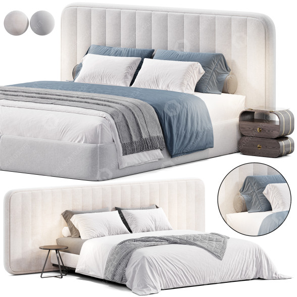 Lits et tables de chevet Delavega Bed K531 modèle 3D