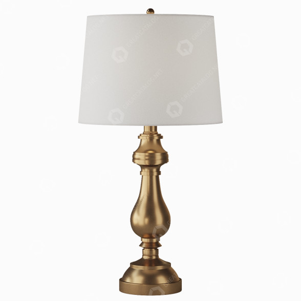 Настільнa лампа Fairlee Antique Brass Candlestick 3D модель