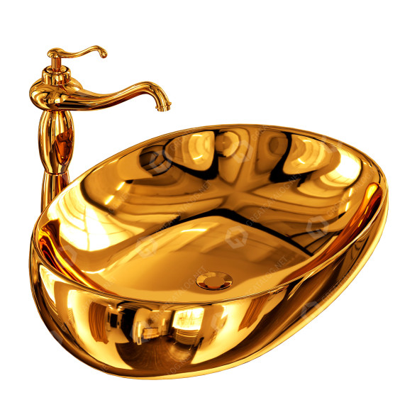 Waschbecken Gold 3D-Modell