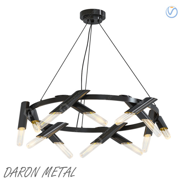 Lámpara de araña Daron Metal Modelo 3D