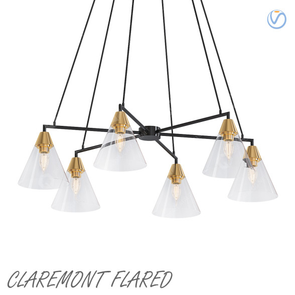 Kronleuchter Pottery Barn Claremont Flared 3D-Modell