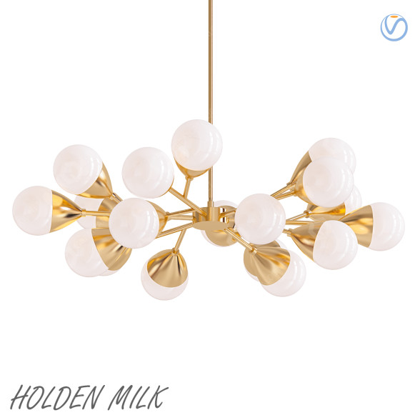 Люстра Pottery Barn Holden Milk Glass 3D модель