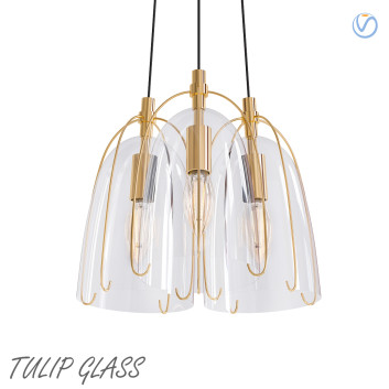 Pendant Lamp Tulip Glass 3D model