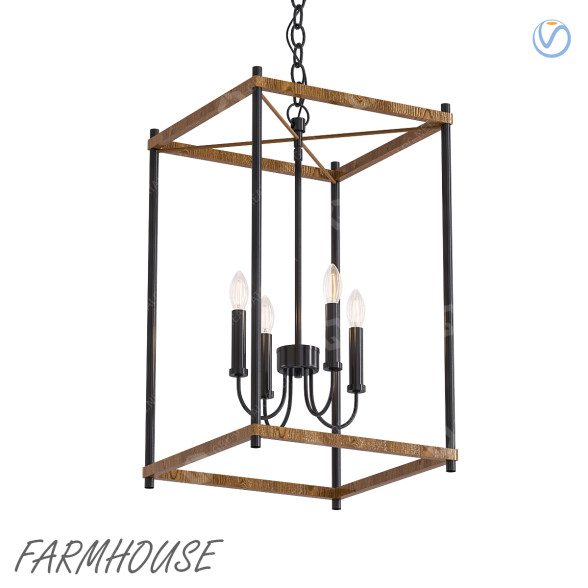 Kronleuchter Rectangle Farmhouse Hanging 3D-Modell