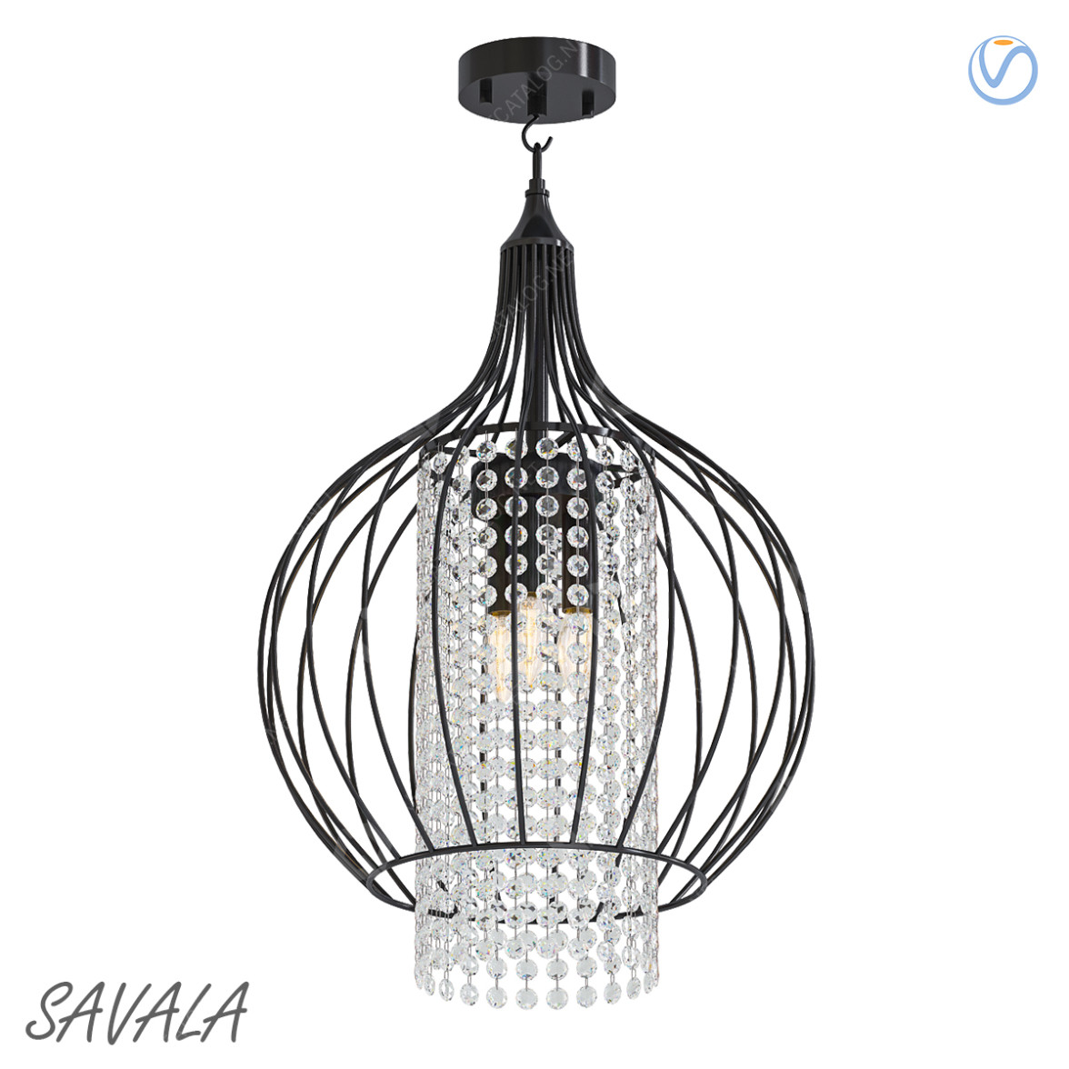 Chandelier Savala by Warehouse of Tiffany 3D model - GreatCatalog 28830, image size:1176x1176
