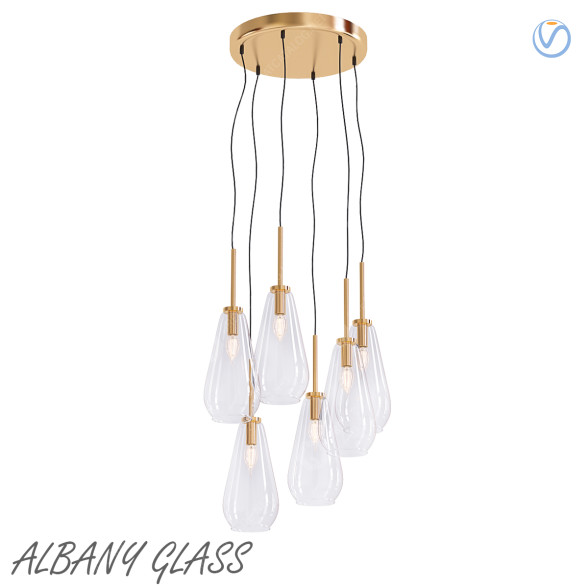 Підвісний світильник Pottery Barn Albany Glass 3D модель