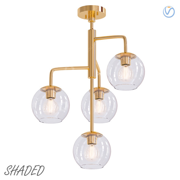 Chandelier Maxim Lighting Shaded Branch 3D model
