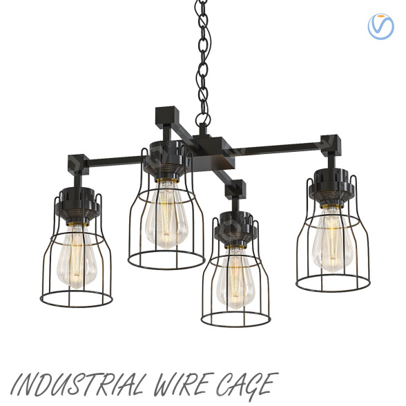Люстра Industrial Wire Cage by LNC 3D модель