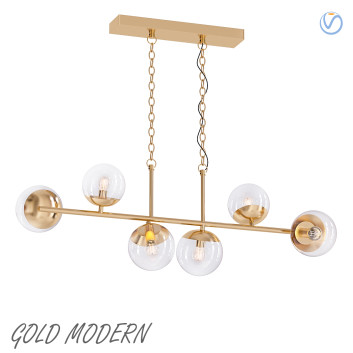 Pendant Lamp Gold Modern 3D model