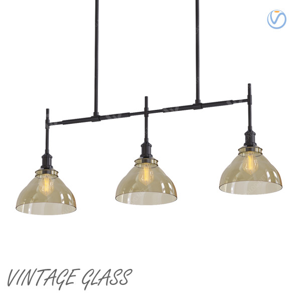 Hängeleuchte Pottery Barn Vintage Glass 3D-Modell