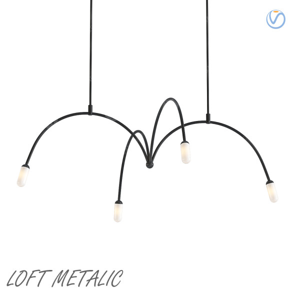 Chandelier 1stDibs Contemporary Blackened Brass Vault 3D model