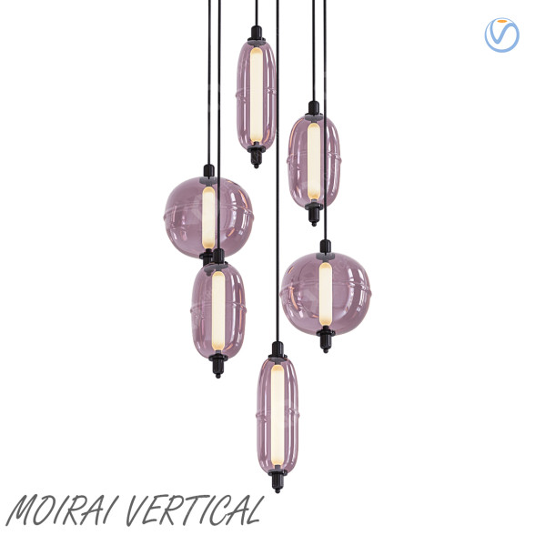 Lampe suspendue Kooku Moirai Vertical Drop modèle 3D