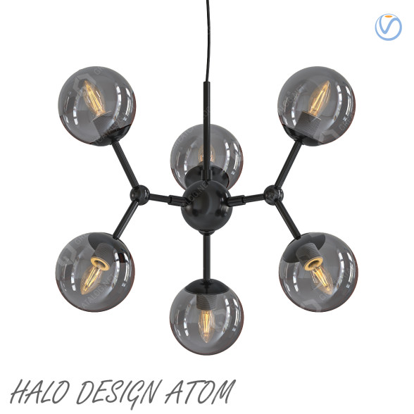 Żyrandol Halo Desing Atom model 3D