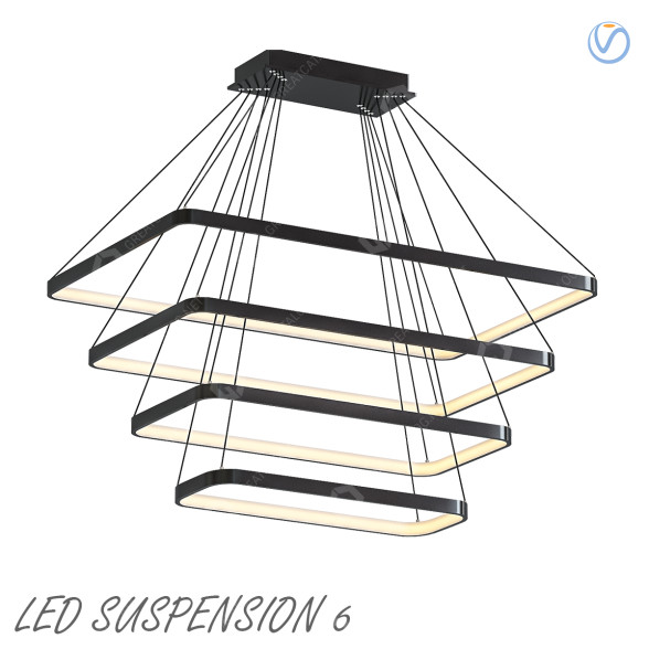 Kronleuchter Led Suspension 6 3D-Modell