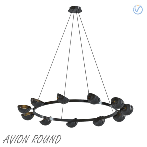 Kronleuchter R Hughes Avion Round 3D-Modell