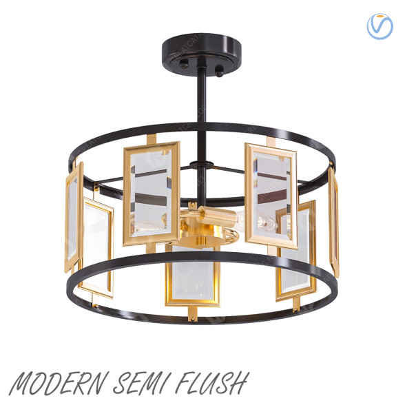 Люстра Modern Semi Flush 3D модель