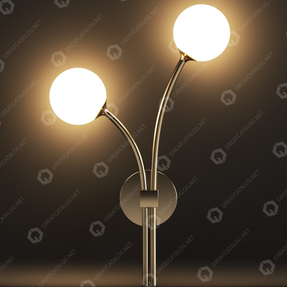 Бра Smartway Lighting Theo Gold Metal Light 3D модель
