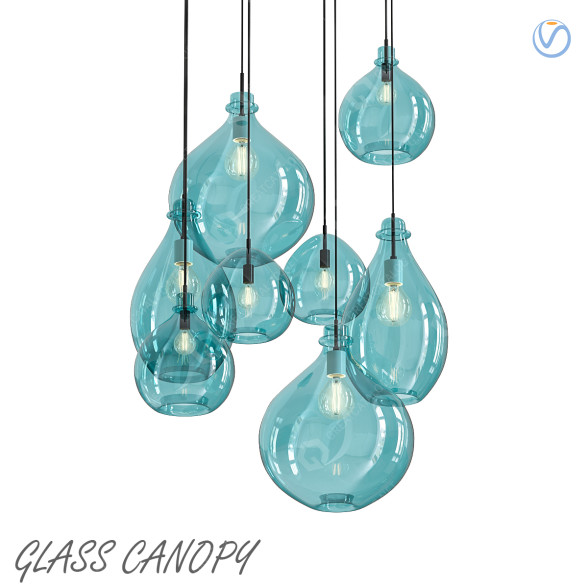 Lámpara colgante Salon Glass Canopy Modelo 3D