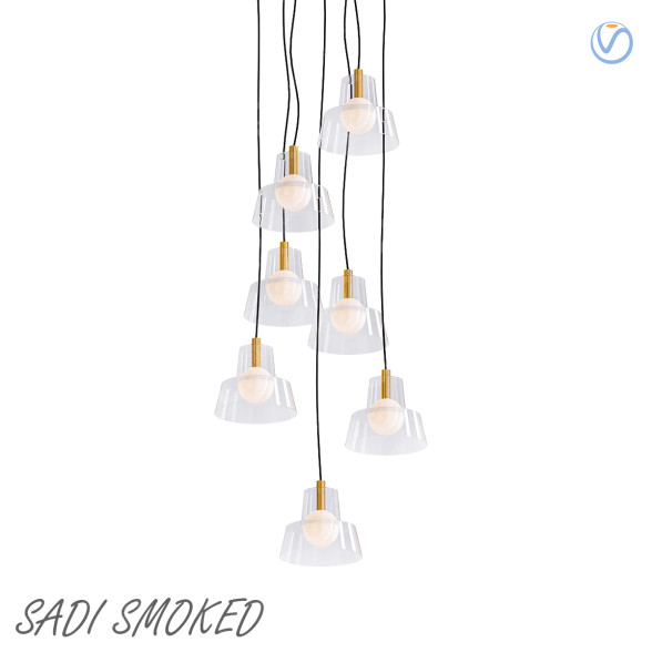 Lámpara colgante Sadi Smoked Modelo 3D