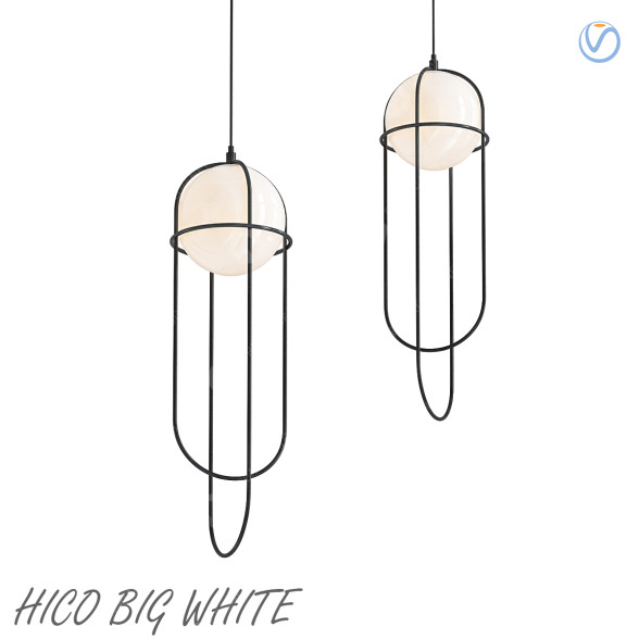 Lámpara colgante Hico Big White Modelo 3D
