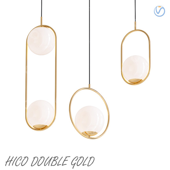 Lámparas colgantes Hico Double Gold Modelo 3D