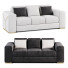 Sofa Velvet Green 3 Seater Metallic Strip - Isomiddinvfx1995