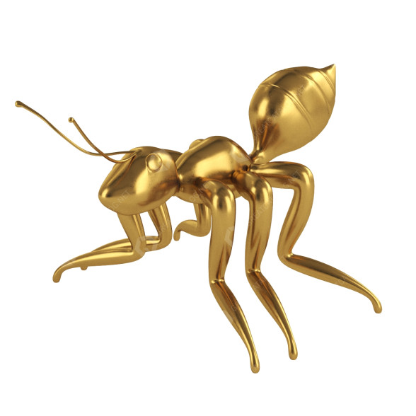 Statuette Global Views Pharoah Ants-Antique Brass 3D model