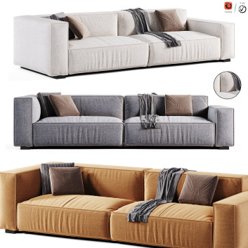 Canapé  Radcliffe Leather by Hokku Designs Modèle 3D