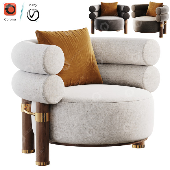 Fauteuil Mezzo Collection Rogers modèle 3D