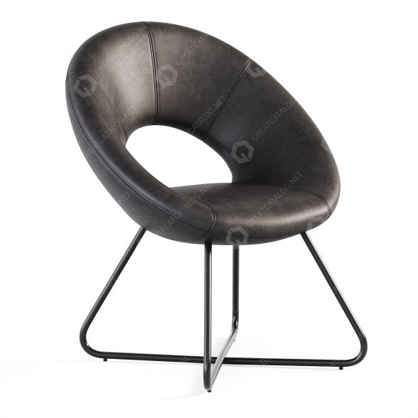 Armchair Coomer Vegan Leather by Corrigan Studio 3D model