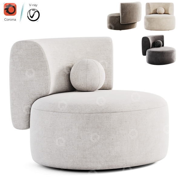 Fauteuil Lek by Christophe Delcourt modèle 3D