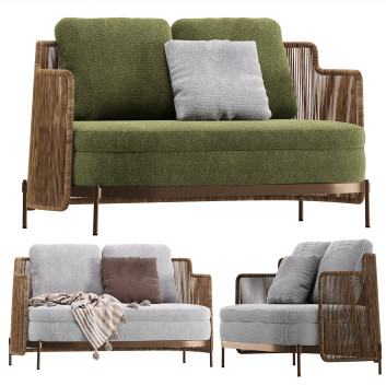 Sofa  Minotti Tape Cord Model 3D