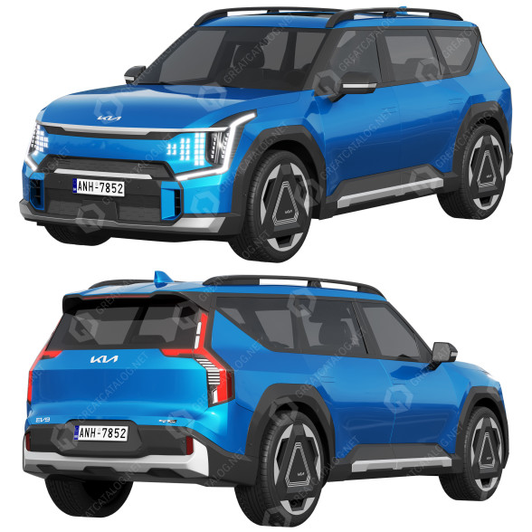 Coche Kia EV9 GT-Line Modelo 3D