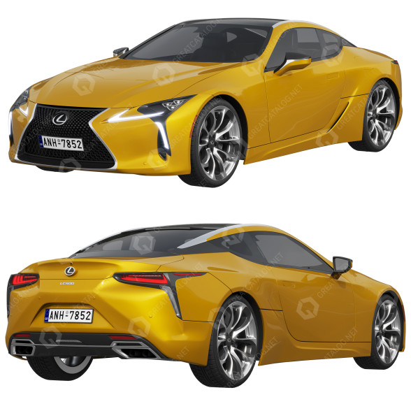 Автомобиль Lexus LC 3D модель