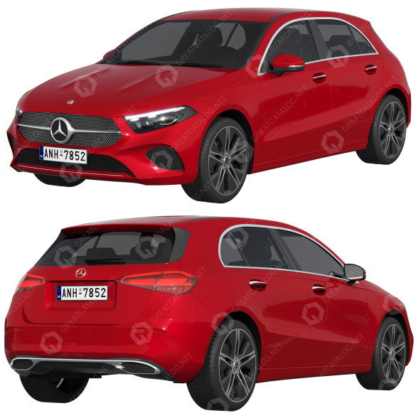 Auto Mercedes-Benz A-Class 2023 3D-Modell
