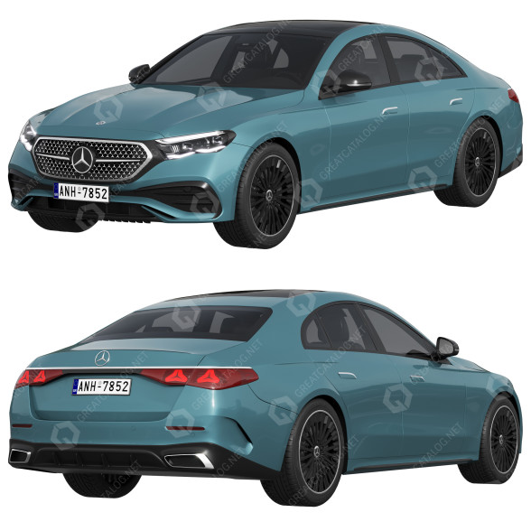 Samochód Mercedes-Benz E-Class AMG-line model 3D