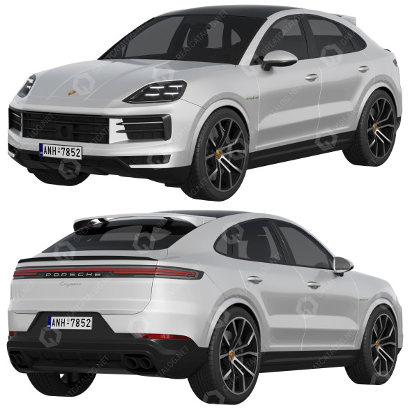 Автомобіль Porsche Cayenne E-Hybrid Coupe 3D модель