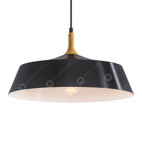 Підвісний світильник Shades of Light Metal and Natural Wood 3D модель