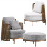 Крісло та пуф Minotti Tape Cord Outdoor - QrisTina