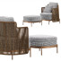 Крісло та пуф Minotti Tape Cord Outdoor - QrisTina