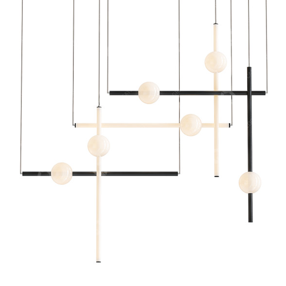 Підвісний світильник Lee Broom Orion Globe Light Orion Tube Suspension 3D модель