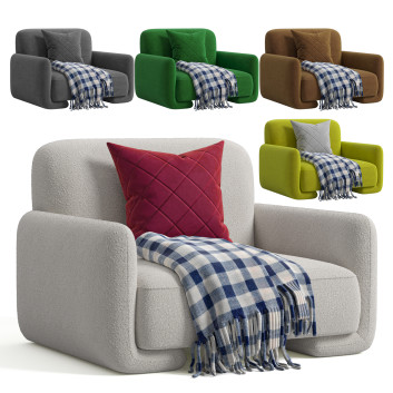 Кресло  Poltrona Boucle Balzac Paris X LRI by La Redoute Italy 3D модель