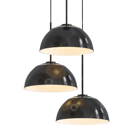 Pendant Lamp Sculptural 3 Metal 3D model