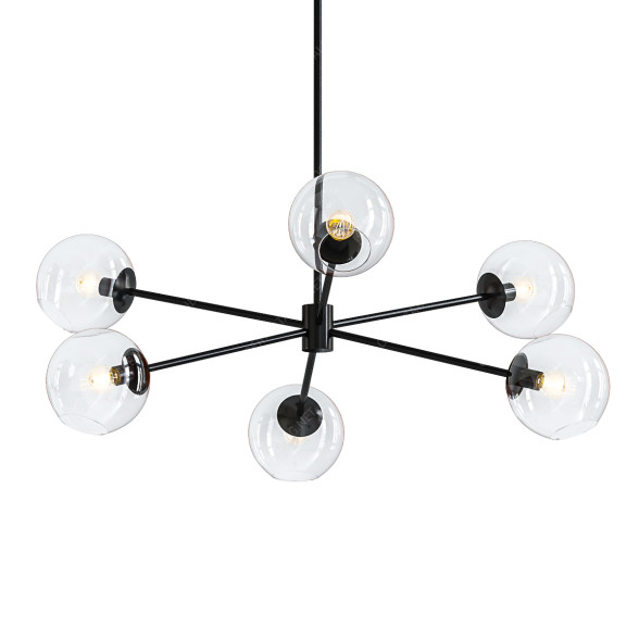 Kronleuchter West Elm Staggered Glass 6-Light 3D-Modell