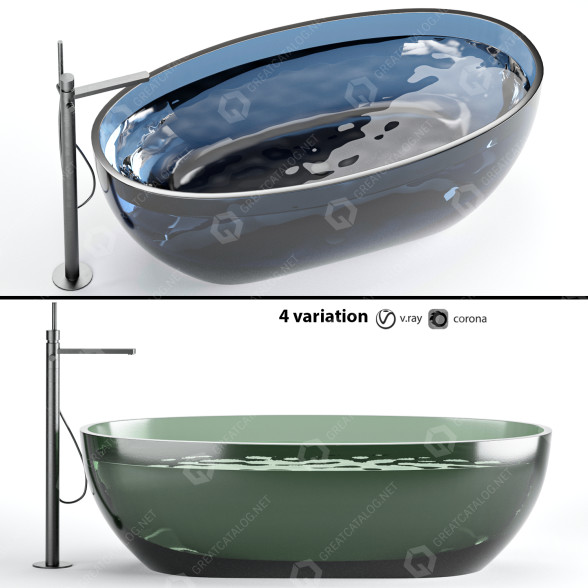 Ванна Reflex Glass 3D модель