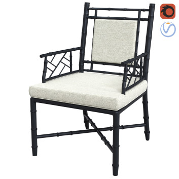 Стул  Eichholtz Germaine Black 3D модель