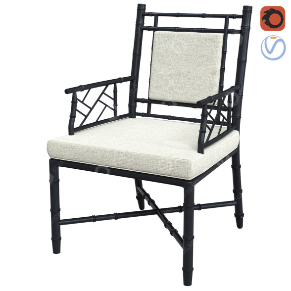 Silla Eichholtz Germaine Black Modelo 3D