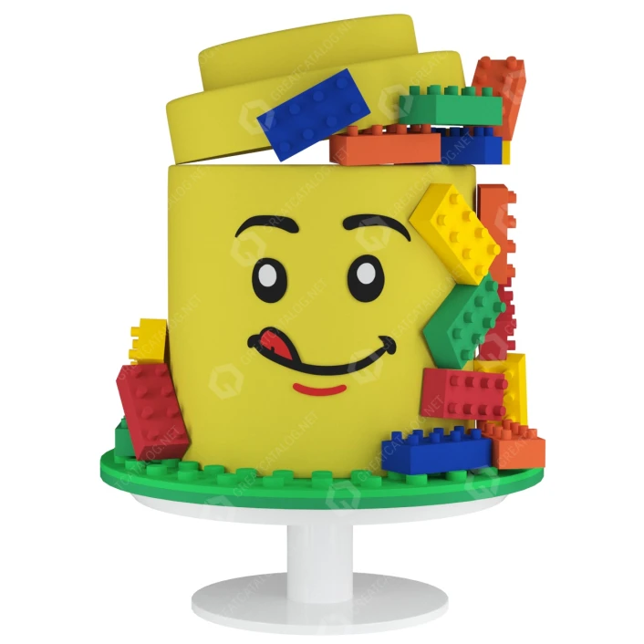 3D model Cake Topper Lego Box Cake