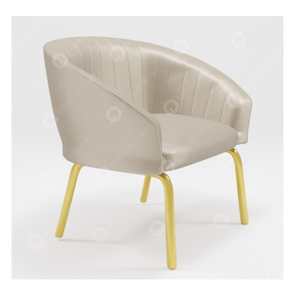 Sillón Emily Channel Tufted Velvet Modelo 3D