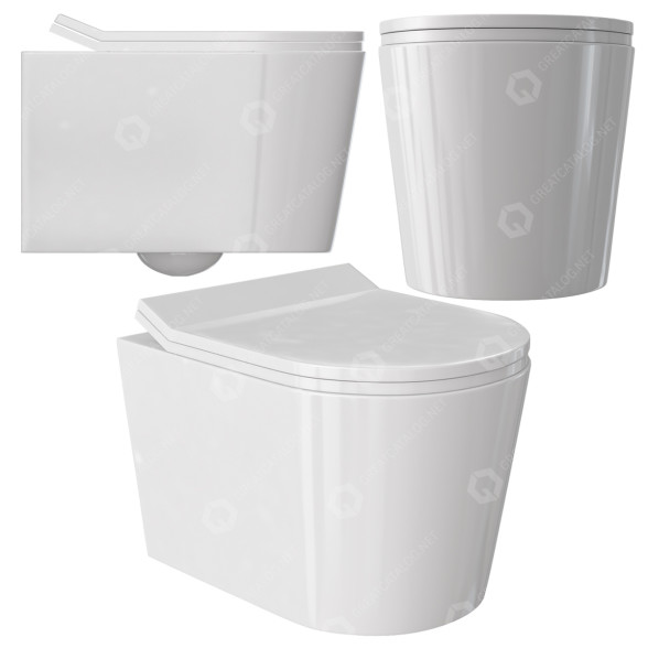 Toilette Harbour Acclaim Rimless Wall Hung 3D-Modell